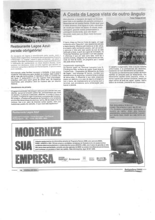 Reportagens de jornais sobre a Costa da Lagoa