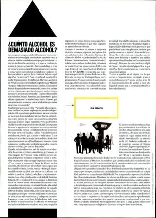 Reportaje en Men's Health sobre consumo de alcohol en España, datos del estudio del SRC de EAE