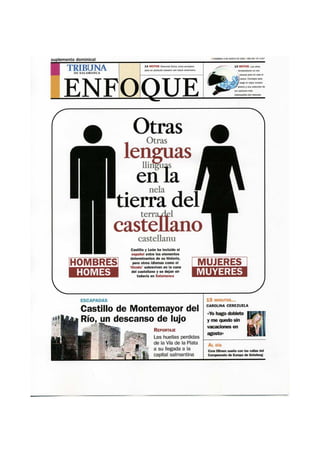 Región Leonesa - Reportaje de la Tribuna de Salamanca sobre el Leonés -  portada