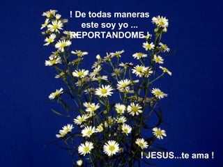 ! De todas maneras
este soy yo ...
REPORTANDOME !
! JESUS...te ama !
 