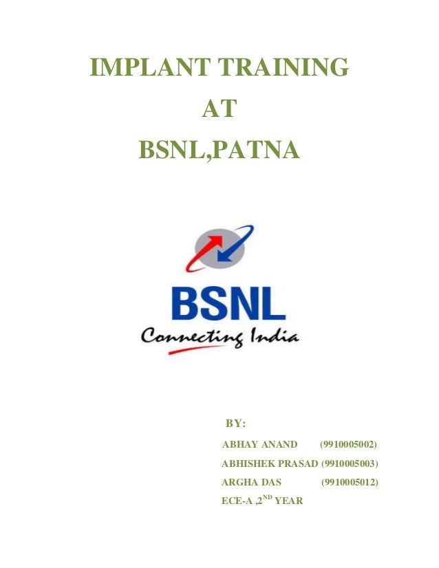 Bsnl Report Summer Training Pdf