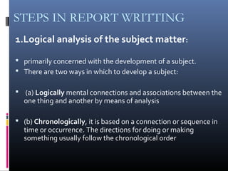 REPORT WRITING | PPT