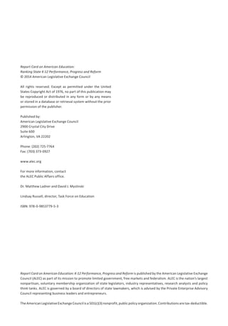 Table of Contents 
About the Authors v 
Acknowledgements vi 
Foreword: Mike Pence, Governor of Indiana vii 
CHAPTER 1 : Ed...