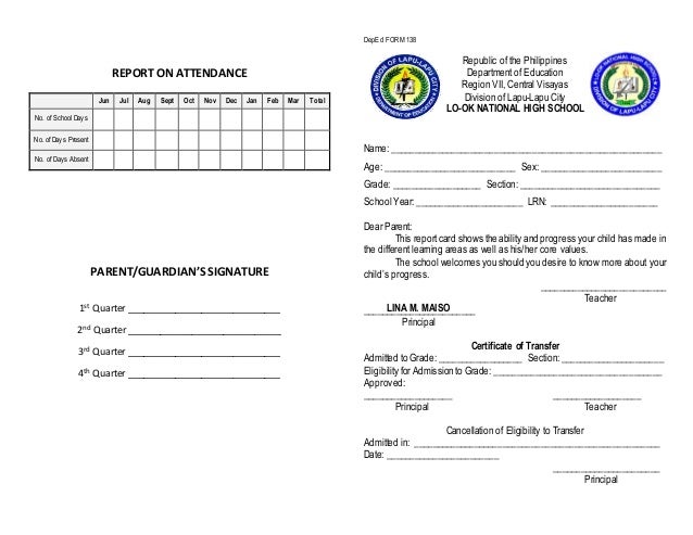 Report Card Revised