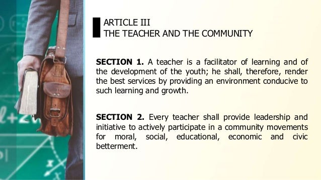 Code Of Ethics For Professional Teachers Articles I Ii And Iii Code Of Ethics For Professional Teachers Articles I Ii And Iii