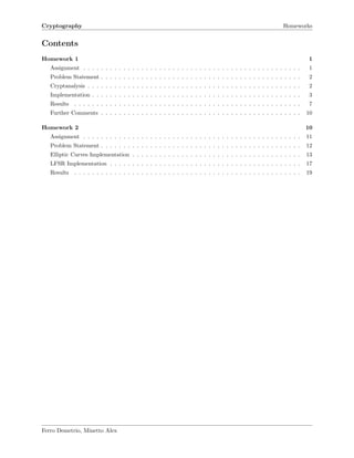 Report Cryptography | PDF