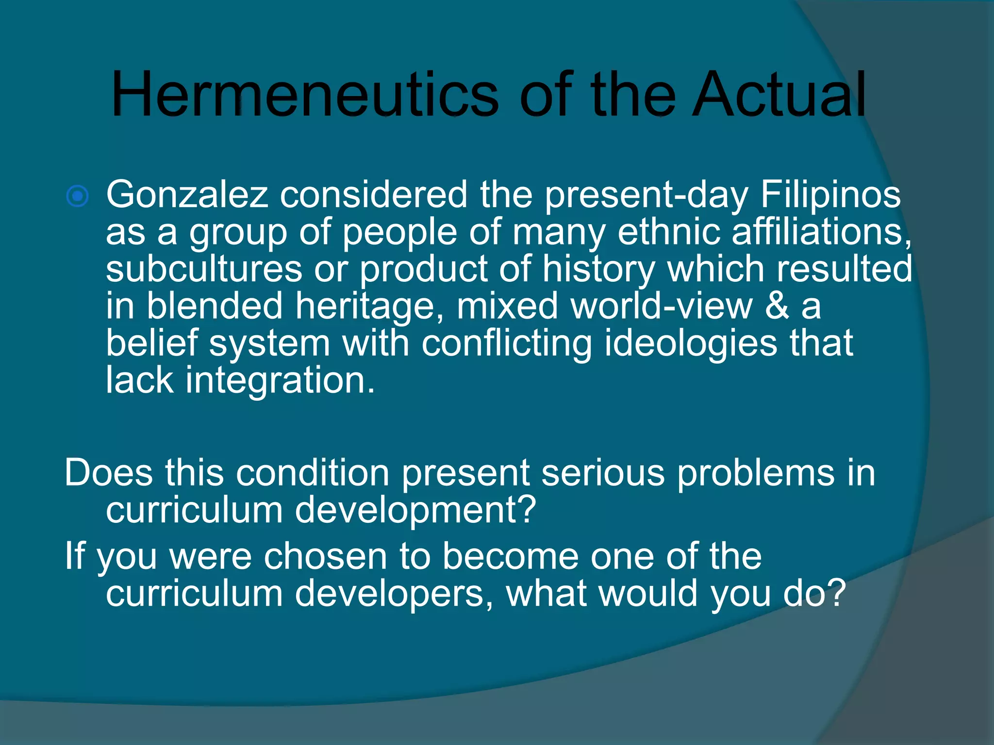 Philosophy of Education in the Philippine Setting (Hermeneutics) | PPTX