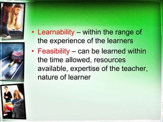 the different components of curriculum design | PPTX