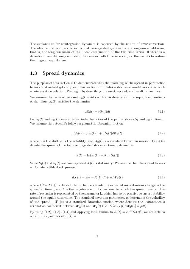 Pairs trading strategy and statistical arbitrage