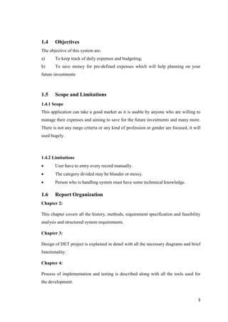 Daily Expense Tracker BSc.CSIT Project Nepal | PDF