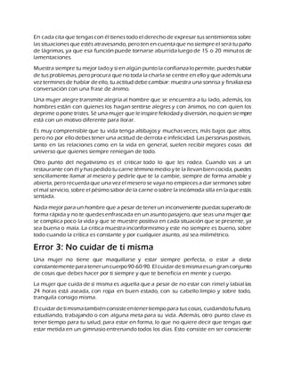 Reporte 5 Errores al Enamorar a un Hombre | PDF