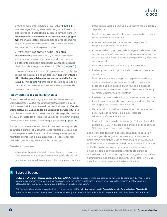 Reporte Anual De Seguridad Cisco 2018