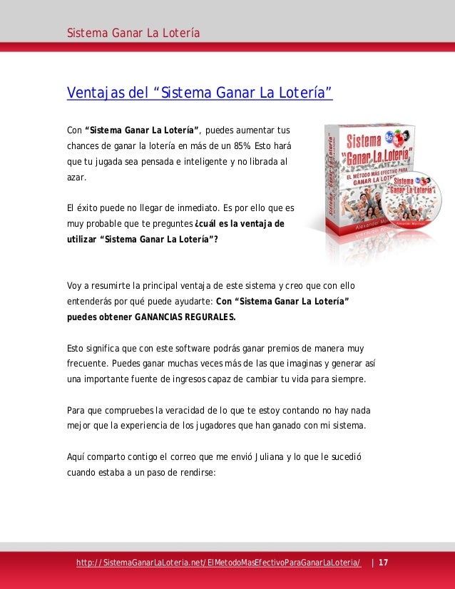 Sistema Ganar La Loteria Software Gratis
