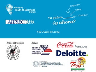 7 de Junio de 2014
Aliado estratégico: Apoyo:
 