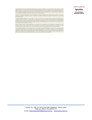 Amores No. 1040 Int. 3B Col. Del Valle, Delegación, Benito Juárez
                   Teléfonos: 5663 31.78 y 5663.31 79
E-mail: i.relacionespublicas@ipuntorp.com.mx www.ipuntorp.com.mx
 