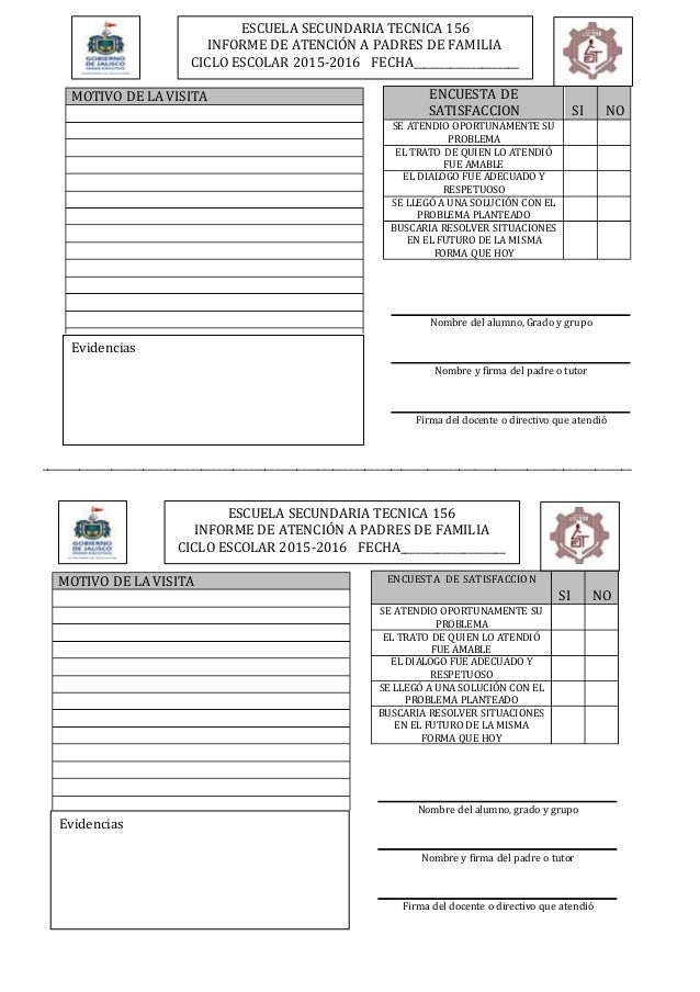 reporte atencion padres de familia formato de reporte de indisciplina escolar