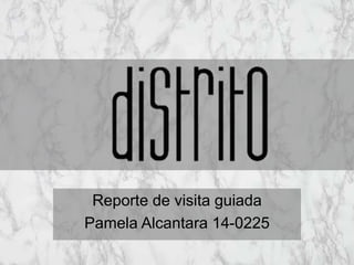 Reporte de visita guiada
Pamela Alcantara 14-0225
 