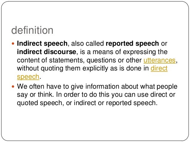 Meaning of reported speech image