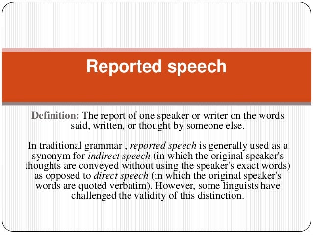 Reported speech in english image