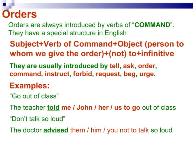 Reported speech | PPT