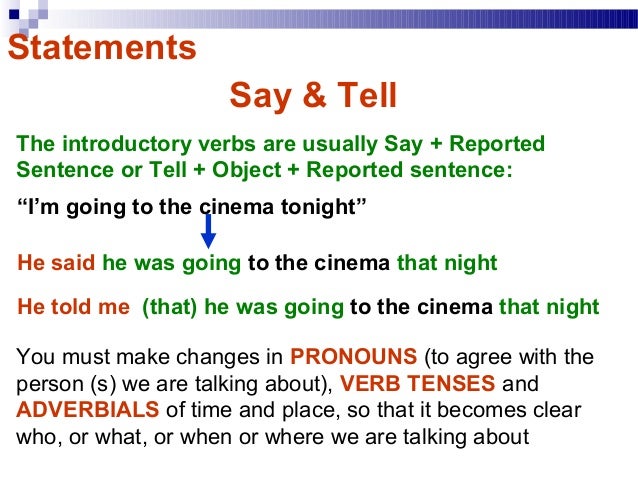 Reported speech