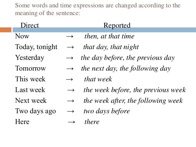 Reported speech