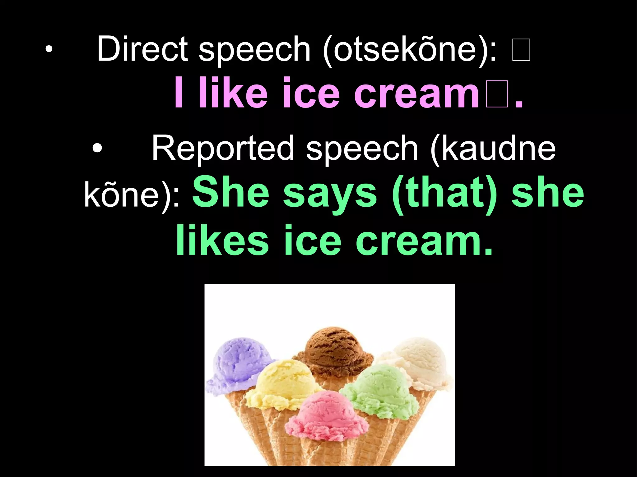 Reported speech | PPT