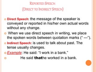 Reported speech | PPT