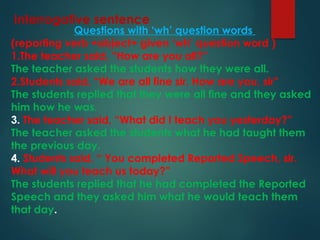 Reported Speech- Direct and indirect speech | PPTX