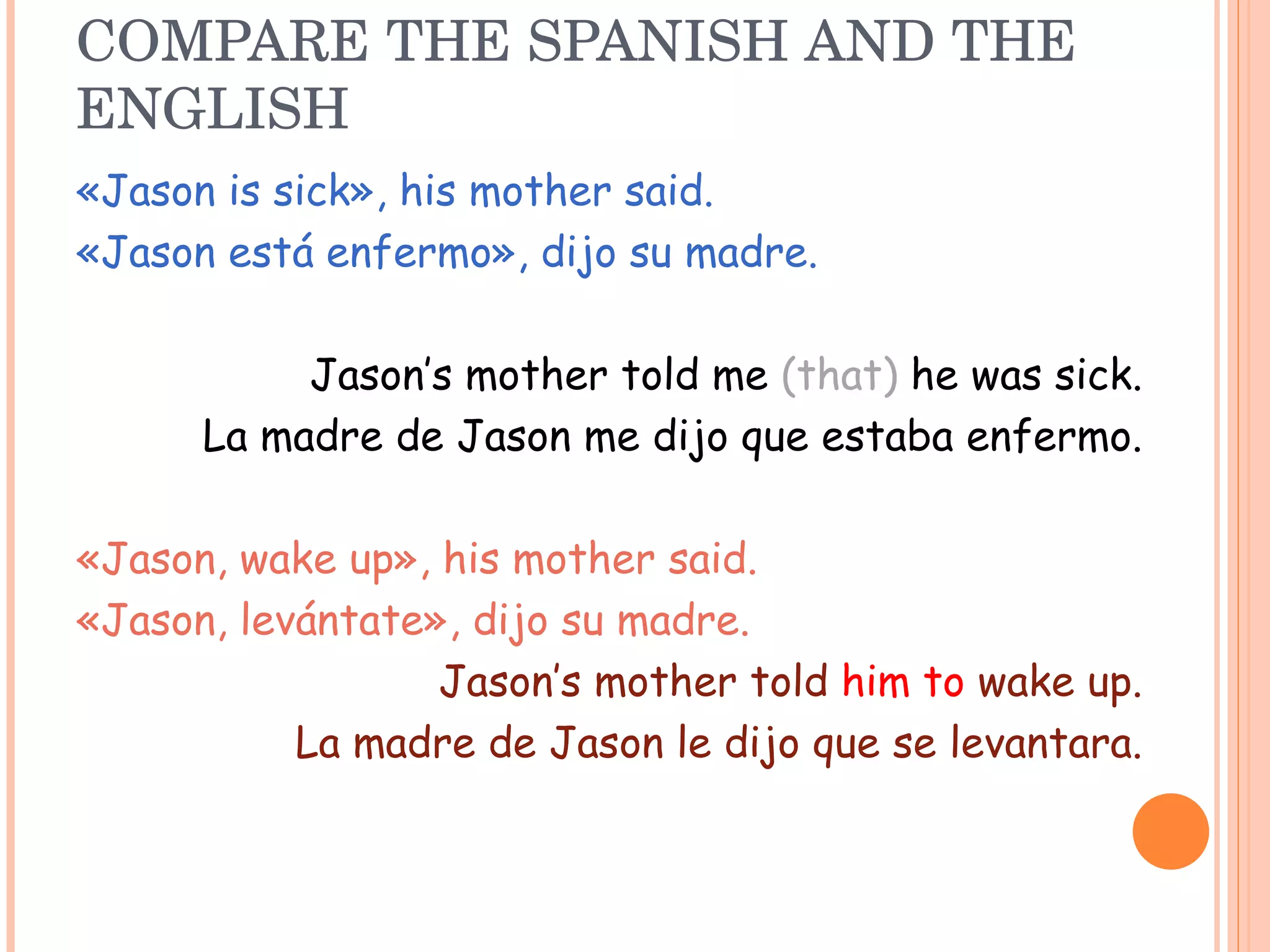 Reported speech (2) | PPT