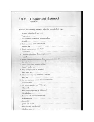 Reported Speech 3