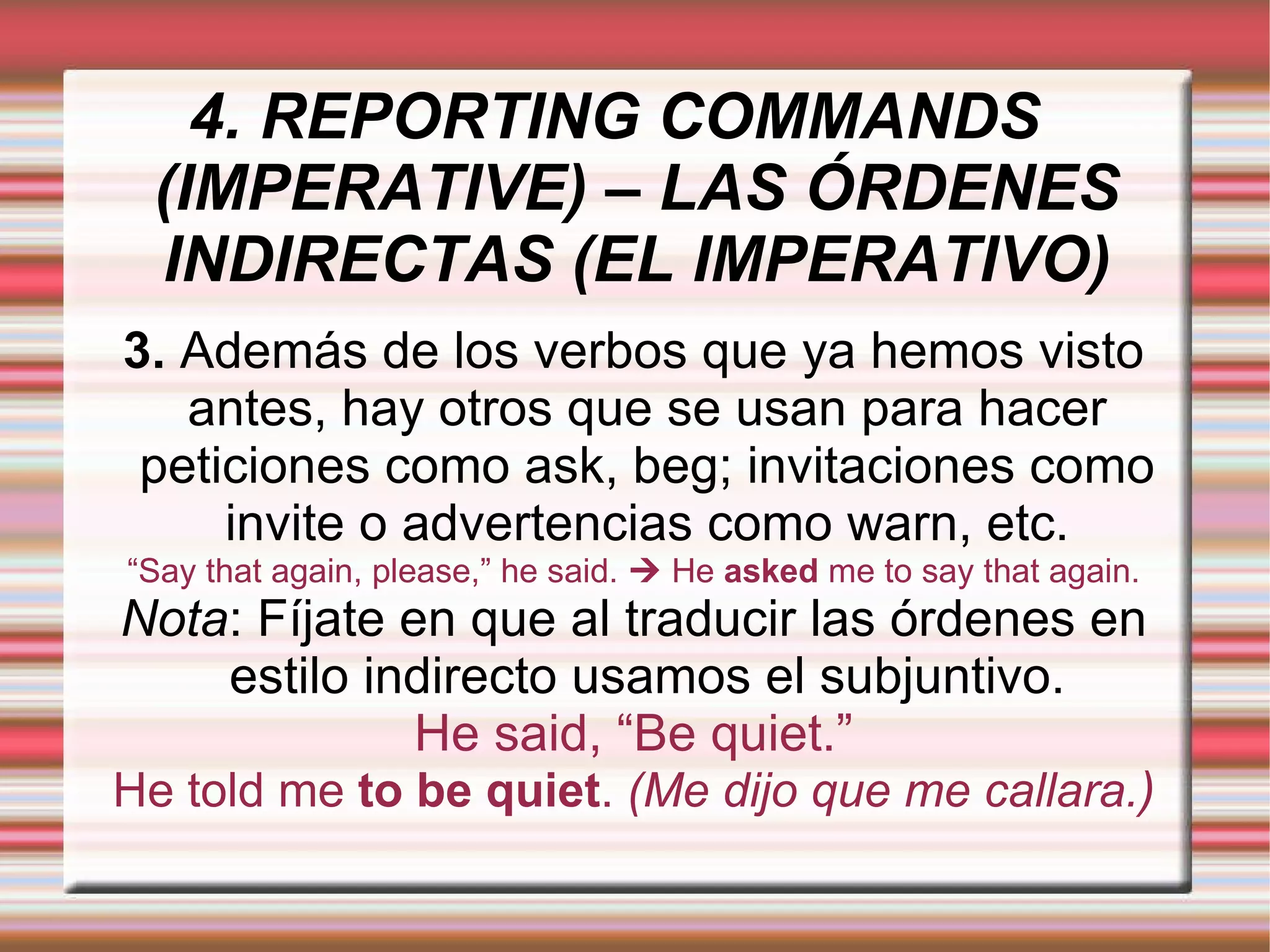 He said, “Please don't shout.” 