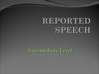 Reported speech statements questions and commands