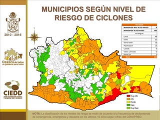 LLUVIAS SEGÚN DECLARATORIA Y AÑO (2003-20010)Fuente: CENAPRED, DOF