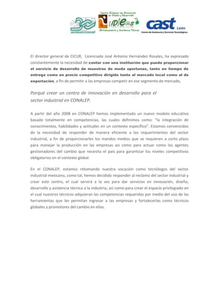 Reporte Final Centro Ideas