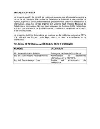 Reporte final de auditoria