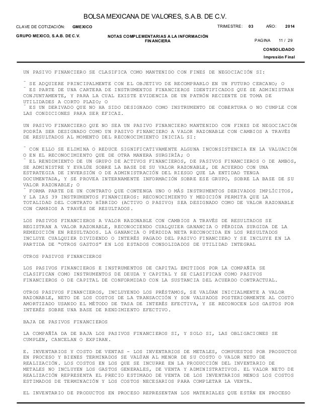 Reporte financiero de grupo méxico - 웹