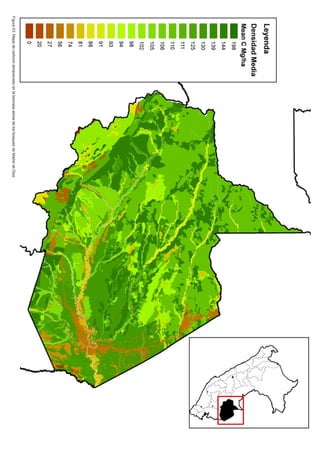 Figura
03:
Mapa
de
carbono
almacenado
en
la
biomasa
aérea
de
los
bosques
de
Madre
de
Dios
 