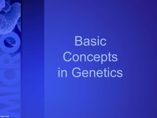 Basic
Concepts
in Genetics
 