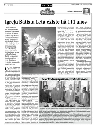 10   O REPÓRTER
                                                                                          HISTÓRIA
                                                                                                                                                                  QUINTA-FEIRA, 31 de dezembro de 2009




                                                                                                                                                           ADEMAR CAMPOS BINDÉ




 Igreja Batista Leta existe há 111 anos
                                                                                         Foto: Coleção Eduardo Jaunsem – Acervo MADP
 Os descendentes                                                                                                                       desmanchado e no mesmo              Sakis e Indrikis Paise, que fo-
                                                                                                                                       local foi construído um novo        ram ocupar os lotes situados
 dos imigrantes letos                                                                                                                  templo, que perdura até os          entre as Linhas 7 e 8 Leste,
 pioneiros que vieram                                                                                                                  nossos dias.                        nas proximidades do rio Ijuí
                                                                                                                                          Enviado pela Sociedade Mis-      Grande.
 se radicar na então                                                                                                                   sionária de Riga, depois de            Após vieram Sahnis Kei-
 Colônia de Ijuhy têm,                                                                                                                 permanecer mais de um ano           dann, Toms Ukstin, Andreis
                                                                                                                                       em Rio Novo e Blumenau,             e Frizis Keidann, seguidos de
 sem dúvida, motivos                                                                                                                   veio visitar a colônia leta de      Ansis Gaile, Frizis Garos e seus
 muitos fortes de se                                                                                                                   Ijuí o pastor João Inkis, onde      filhos Jahnis e Janis, depois
                                                                                                                                       permaneceu os três primeiros        os Linkis, Krievin, Sketeris,
 orgulhar por possuir                                                                                                                  meses do ano de 1899. Nesse         Ansis Wihtin, Jahnis Grimm,
 uma das igrejas mais                                                                                                                  curto período, ele não apenas       Jahkabs Uhdris, Janis Dane-
                                                                                                                                       impulsionou as atividades da        lis, Wezais Nazarofs, Indrikis
 antigas do nosso                                                                                                                      igreja, como inaugurou no dia       Folks, Mazais Hartmans, We-
 município, que é                                                                                                                      1º de fevereiro daquele ano         zais Sahmietis, Júris e Jehkabs
                                                                                                                                       a Aula Leta, que funcionava         Nazarofs, Juhums Makewitz,
 também a terceira                                                                                                                     no próprio templo, a qual           Jehkabs Gebauris, Jahnis
 igreja leta que surgiu                                                                                                                tornou-se a primeira escola         Arais e Mikelis Schulums. A
                                                                                                                                       leta fundada no Rio Grande do       maioria desses letos foram se
 no Brasil. A Igreja                                                                                                                   Sul. Evidenciando a integração      fixar entre as Linhas 10, 11 e 12
 Batista Leta, que se                                                                                                                  dos imigrantes letos ao novo        Leste, formando uma espécie
                                                                                                                                       meio em que estavam vivendo,        de pequena Letônia, que mais
 localiza na Linha 11                                                                                                                  nessa escola se ensinava leto,      tarde ganhou a denominação
 Leste (Rincão dos                                                                                                                     português, alemão e outras          de Rincão dos Letos.
                                                                                                                                       disciplinas                            Tempos depois vieram enri-
 Letos), foi inaugurada                                                                                                                   É importante lembrar que as      quecer a colônia leta em Ijuí,
 no ano de 1898                                                                                                                        primeiras famílias de imigran-      outros imigrantes dessa etnia,
                                                                                                                                       tes letos que chegaram à Colô-      entre os quais Jacob Drewin,


 O
        s letos têm algumas                                                                                                            nia de Ijuhy eram os Aberkaln,      Mikels Andreis Kossa, Mikels
        peculiaridades que                                                                                                             Kuda, Kronberg, Ulrikis, Priede     Schulmans, Jahnis Ozolins,
        os diferenciam das                                                                                                             e Mikelson, que foram encami-       Karls Priedols, Frizis Weis,
 demais etnias formadoras                                                                                                              nhadas para as Linhas 4, 5 e 6      Eduardo Jaunsem, Hermans
 da comunidade ijuiense.                                                                                                               Oeste. Pouco depois chegaram        Anderson, Sprogis, Jahnis Sala
 Uma delas, é de que os pri-                                                                                                           as famílias Lielais Sakis, Jahnis   e Ella Sala.
                                 A Igreja Batista Leta, da Linha 11 Leste, é uma das mais antigas de Ijuí
 meiros imigrantes letos que
 aportaram à então Colônia       clima, começaram a se dirigir
 de Ijuhy vieram a formar a
 primeira colônia leta do Rio
 Grande do Sul. Anteriormen-
                                 para cá, a partir de 1892.
                                   A forte identificação religiosa
                                 existente entre essas primeiras
                                                                                           Recordando uma posse no Executivo Municipal
 te, mais precisamente no        famílias letas e as dificuldades
 ano de 1890, as primeiras       encontradas nos primeiros
 famílias que deixaram a         anos para a construção de um
 Letônia, vieram se fixar em     templo, os levaram a fazer suas
 Santa Catarina. Depois de       celebrações nas residências
 desembarcar no porto de         ora de uns, ora de outros, entre
 Laguna rumaram até Orle-        as quais nas moradias de João
 ans. Dali caminharam a pé       Alexandre Keidann, André
 cerca de 10 quilômetros, até    Keidann e Juhums (Joaquim)
 Rio Novo, onde foi estabele-    Makevitz. Este último tornou-
 cida a primeira colônia leta    se um pastor-leigo, que dirigia
 no Brasil.                      as orações, fazia pregações,
   Outra característica mar-     batizados, cerimônias de ca-
 cante dos primeiros imi-        samento e funerais.
 grantes letos que vieram          Essa integração e o forte
 se estabelecer na Colônia       espírito religioso dos mem-
 de Ijuhy era de que eles,       bros dessas famílias terminou
 em sua esmagadora maio-         impulsionando a iniciativa da
 ria, professavam a religião     construção de um templo,                                                                                                                                 Foto: Acervo particular
 batista. Esses primeiros        no início de 1898, cuja inau-                       Na época em que a solenidade de posse dos novos ocupantes do Poder Executivo Municipal
 imigrantes tinham ido se        guração veio a acontecer na                       de Ijuí acontecia no último dia do ano, vamos recordar hoje de que, há precisamente 46 anos
 radicar, inicialmente, na Ar-   Quinta-Feira Santa de abril                       atrás, no dia 31 de dezembro de 1963, assumiu como prefeito de Ijuí o empresário Walter Müller
 gentina. Não satisfeitos com    daquele ano. Nos primeiros                        e como vice-prefeito o médico Solon Gonçalves da Silva.
 as condições que lhes foram     quatro anos, o pastor-leigo                         O registro fotográfico foi colhido no salão nobre da Prefeitura Municipal, quando o presidente
 oferecidas e influenciados      Juhums Makevitz dirigiu a                         da Câmara Municipal de Vereadores, vereador Henrique Rodolfo Gressler, que momentos antes
 pelas narrativas dos agentes    igreja. Inicialmente, o templo                    havia sido eleito para o cargo, declarava empossados os novos mandatários do município de Ijuí.
 de colonização que diziam       foi construído na Linha 10                          Na foto, aparecem na cabeceira da mesa, da esquerda para a direita: Solon Gonçalves da Silva,
 ser a Colônia de Ijuhy muito    Leste, depois foi transferido                     Henrique Rodolfo Gressler, Walter Müller e o secretário executivo da Câmara, Juarez Guimarães
 parecida com a Europa, es-      para a Linha 11 Leste. Mais                       da Silva. Nos fundos, empunhando os microfones, vemos os radialistas Wilson Maximino Mânica
 pecialmente com relação ao      tarde, o prédio primitivo foi                     (então na Rádio Progresso) e Egone Franke (da Rádio Repórter).
 
