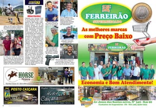 20 www.reportercapixaba.com 21www.reportercapixaba.com
Jailton do HIFA está se dedicando
aos treinos de hipismo clássico no
Clube do Cavalo de Cachoeiro.
O Clube do Cavalo de Cachoeiro
faz a alegria dos apaixonados por
equinos no Parque de exposição do
Bairro Aeroporto. Publicaremos uma
matéria sobre esta importante asso-
ciação em nossa próxima edição!
Carro semi novo com
qualidade e garantia é
na Ventorim Car!
Bruno da Rota Militar recomenda
a nova pistola Taurus PT838. O
modelo de calibre permitido (.380) é
um sucesso de vendas na sua loja!
O Sr. Vandelino e sua
equipe convidam nossos
leitores a conhecer o
supermercado Ferreirão
e garante economia e
bom atendimento!
Hippolyte Léon Denizard Rivail
foi um influente educador, autor
e tradutor francês. Sob o pseu-
dônimo de Allan Kardec notabi-
lizou-se como o codificador da
Doutrina Espírita. Foi um dos
pioneiros na pesquisa científica
sobre fenômenos paranormais
(mais notoriamente a mediuni-
dade). O resultado do trabalho
foi publicado em 1857 com uma
surpreendente obra intitulada “O
livro dos Espíritos”. O conteúdo
apresenta um estudo aprofunda-
do sobre as manifestações me-
diúnicas e uma entrevista com
mais de mil perguntas feitas a
Espíritos, obtendo claras e elu-
cidativas respostas a respeito
de: Deus, o Universo, a Criação
e o Princípio Vital; o Mundo dos
Espíritos - Imortalidade da Alma,
natureza dos Espíritos e suas re-
lações com os homens, reencar-
nação; as Leis Morais, Esperan-
ças e Consolações, com análise
das penas e gozos terrestres e
futuros. Fora sua complexa in-
trodução, a obra é de fácil com-
preensão. Acreditando ou não
em seu conteúdo, a leitura des-
te livro é indispensável a quem
gosta de debater assuntos espi-
rituais ou religiosos.
Allan Kardec
Tiago da Pegab ficou
com jeitão de artista da
Globo com esta barba!
Fábio do restaurante
Kiko´s da Beira Rio
não mede esforços
para garantir a satisfa-
ção de seus clientes!
 