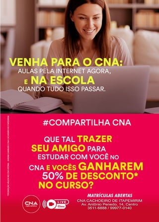 15
www.reportercapixaba.com
MATRÍCULAS ABERTAS
 