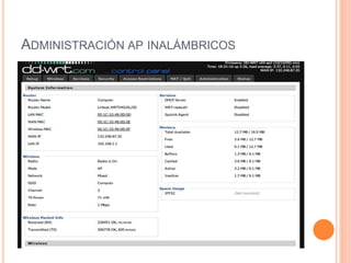 ADMINISTRACIÓN AP INALÁMBRICOS
 