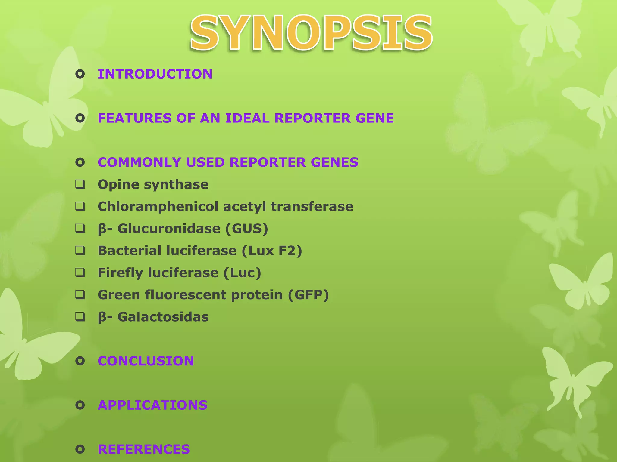 Reporter gene by kk sahu sir | PPT