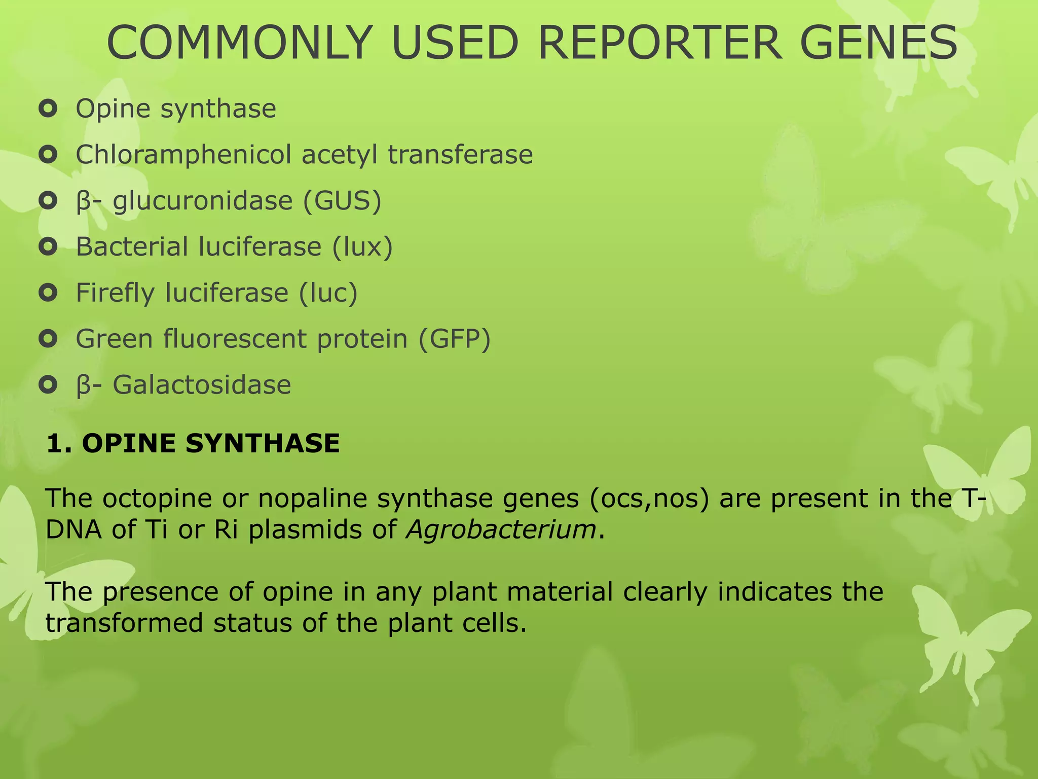 Reporter gene by kk sahu sir | PPT