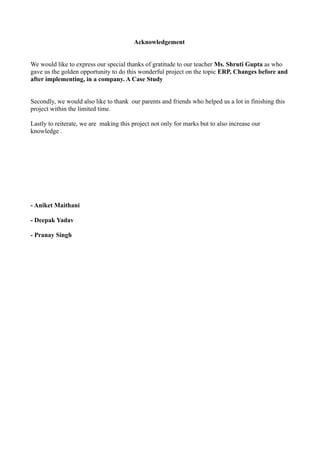 ERPAL + ERP Solution, Case Study | PDF