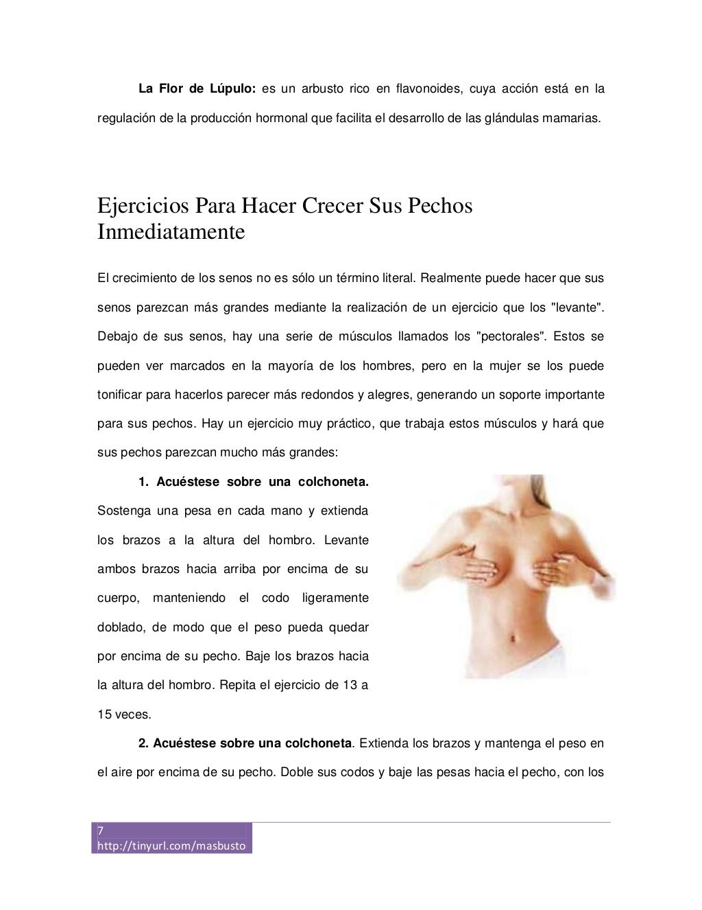 Como Hacer Que Crezcan Los Senos Rapidamente