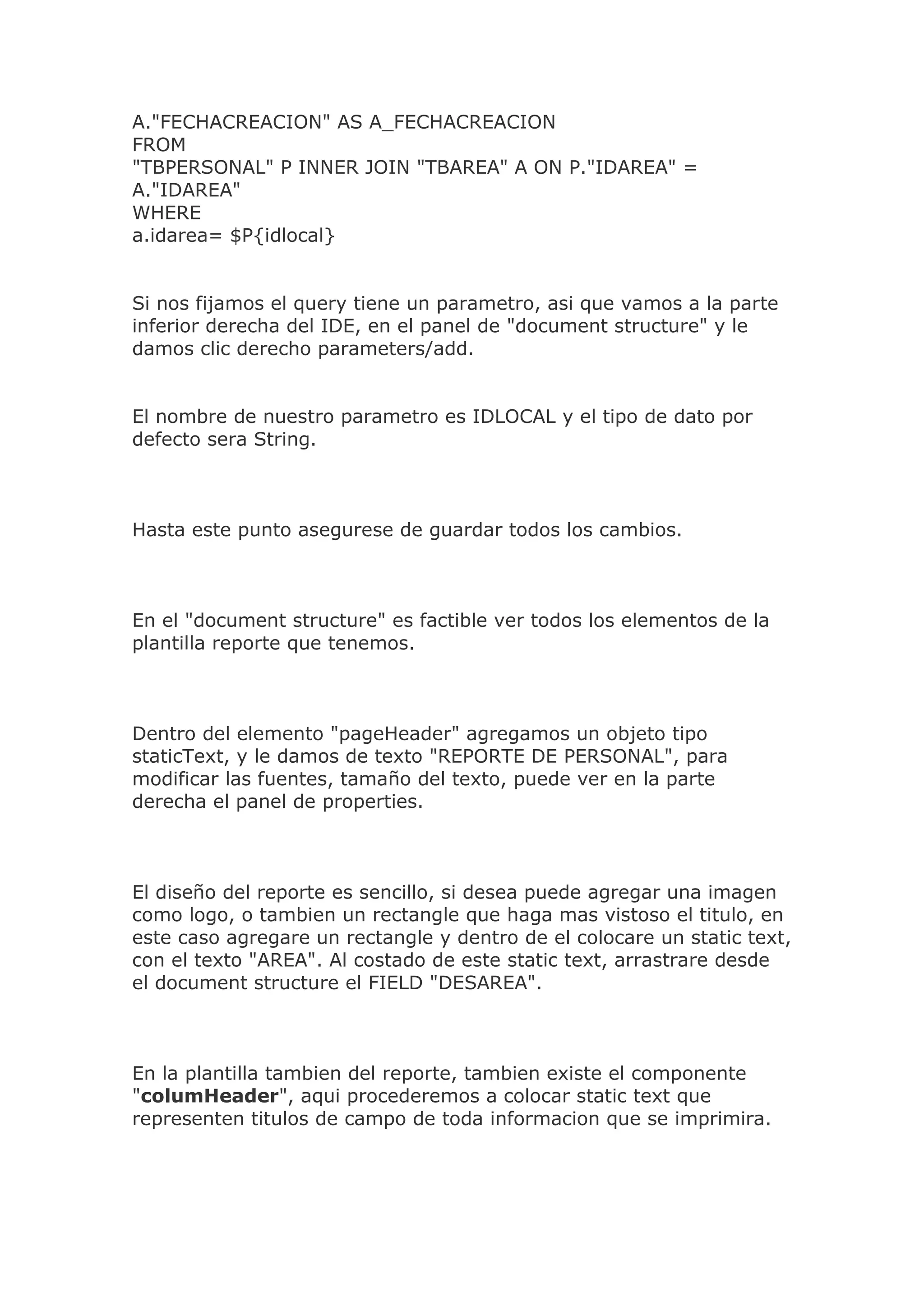 Reportes En J Developer   Parte 1 Y 2