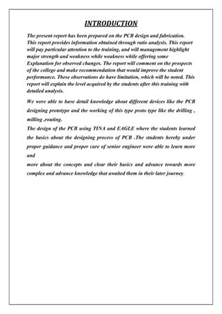 Report on PCB designing and fabrication by Prince Rohan | PDF