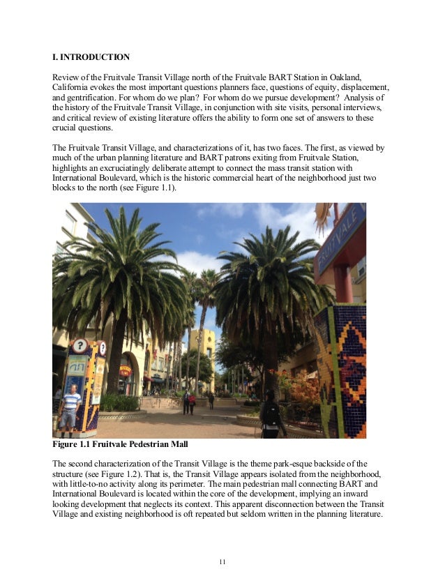 Fruitvale case study Fruitvale case study
